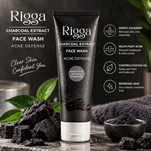 RIGGA CHARCOAL EXTRACT FACE WASH 100ML